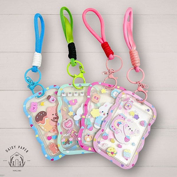 Chaveiro porta cracha divertido ursinhos versão 2