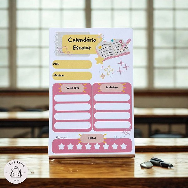Calendário Agenda Escolar Divertido