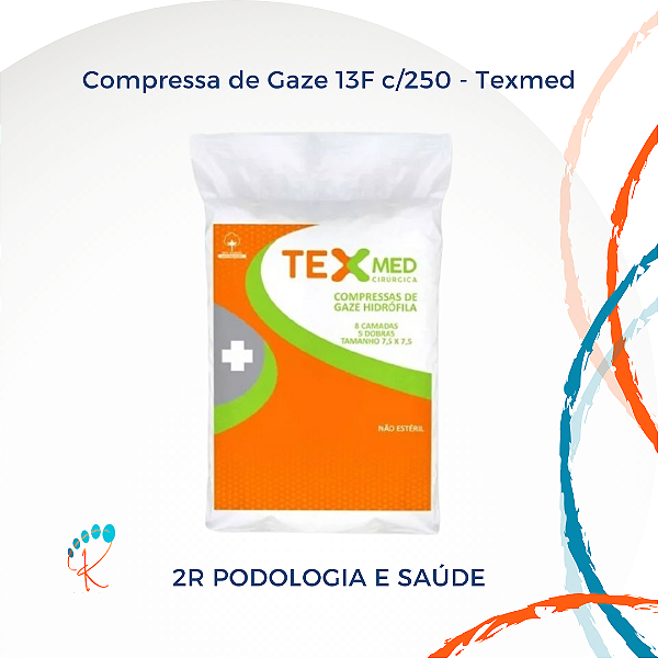 Compressa de Gaze 13F Texmed c/250 – 100% Algodão