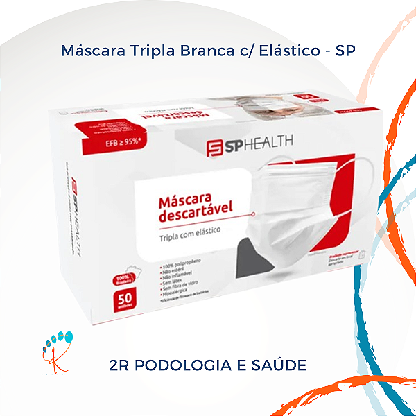 Máscara Tripla Branca SP Odonto | Proteção Respiratória