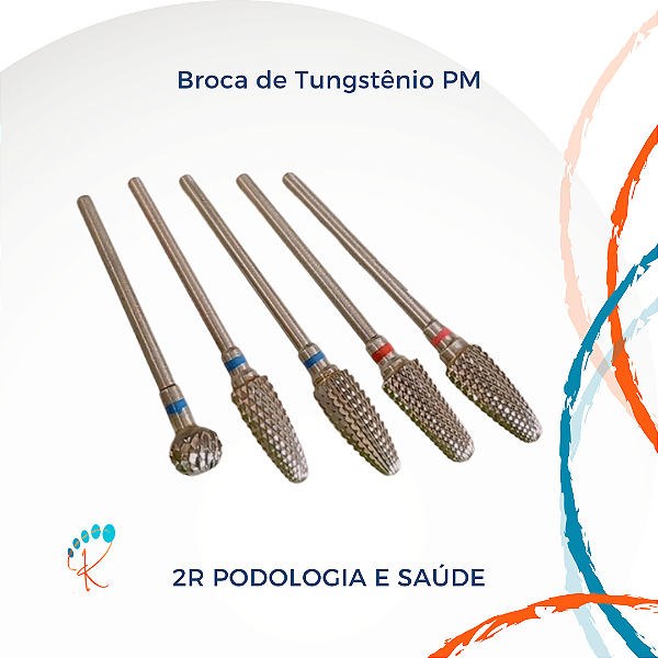 Broca de Tungstênio PM | Alta Precisão para Nail Designer e Podologia