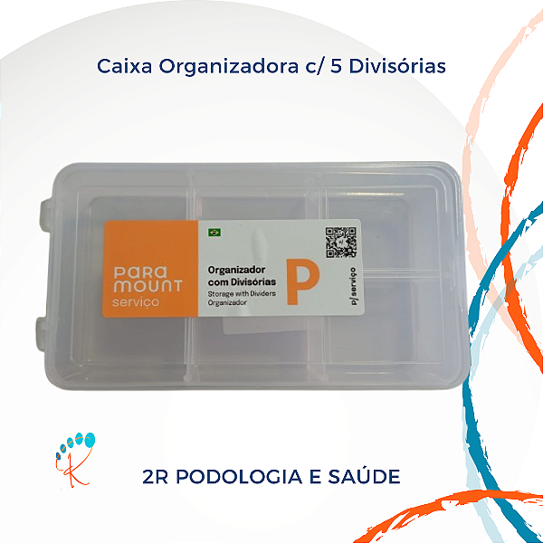 Caixa Organizadora 5 Divisórias 16x9x3,5cm – Multiuso