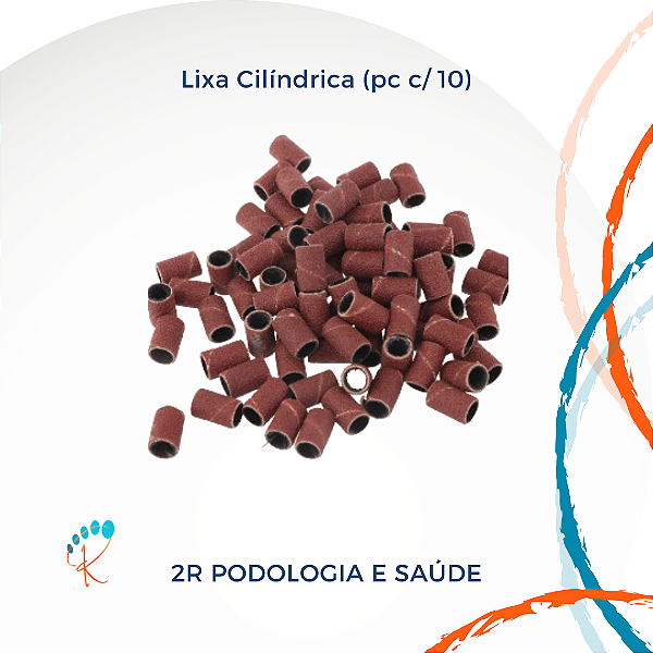 Lixa Cilíndrica p/ Unhas – Kit c/10 | Nail Design Profissional