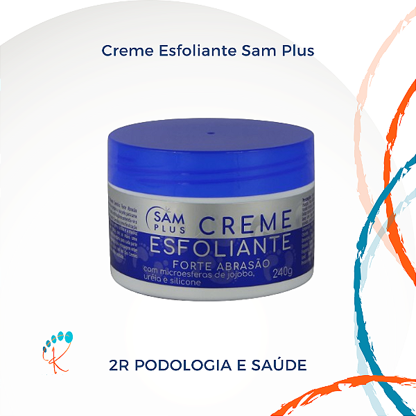 Creme Esfoliante para os Pés com Jojoba, Uréia e Silicone 240g – Sam Plus