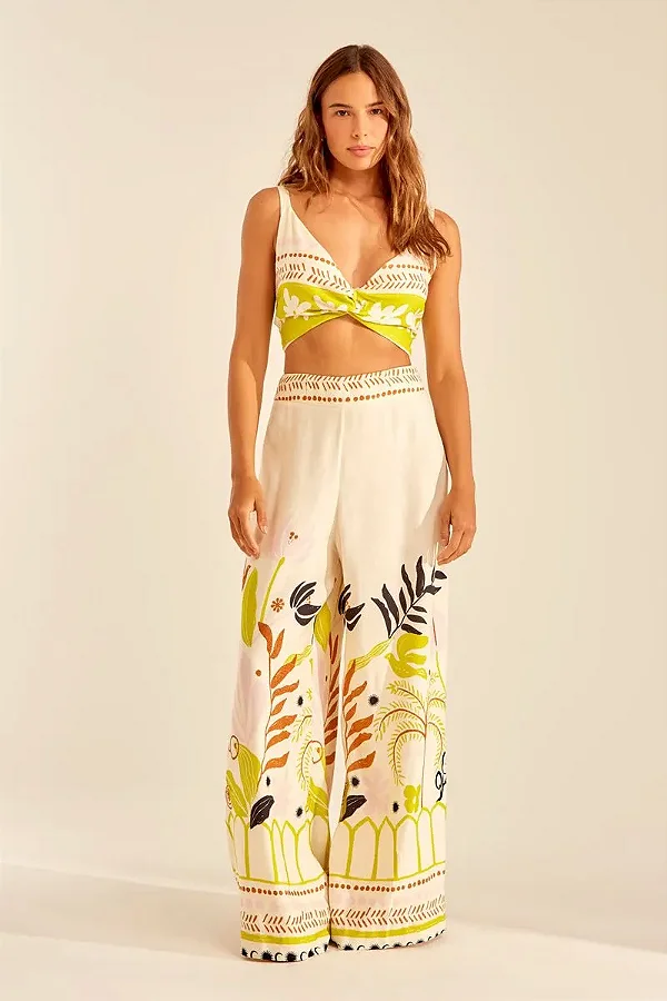 Calça Oh Boy Estampa Leveza Floral - Izibida