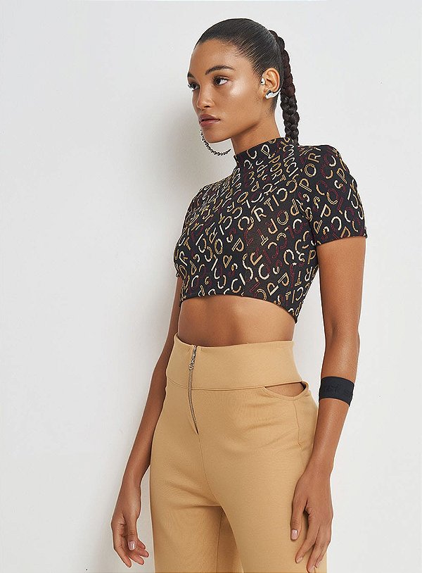 Blusa Colcci Jacquard Logomania Sport Style - Izibida