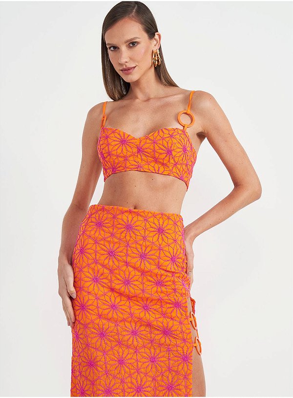 Top Colcci Bordado Com Detalhe Na Alça 38 - Izibida