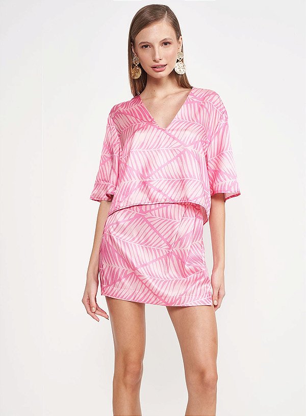 Camiseta Colcci Comfort Loose Rosa P - Izibida