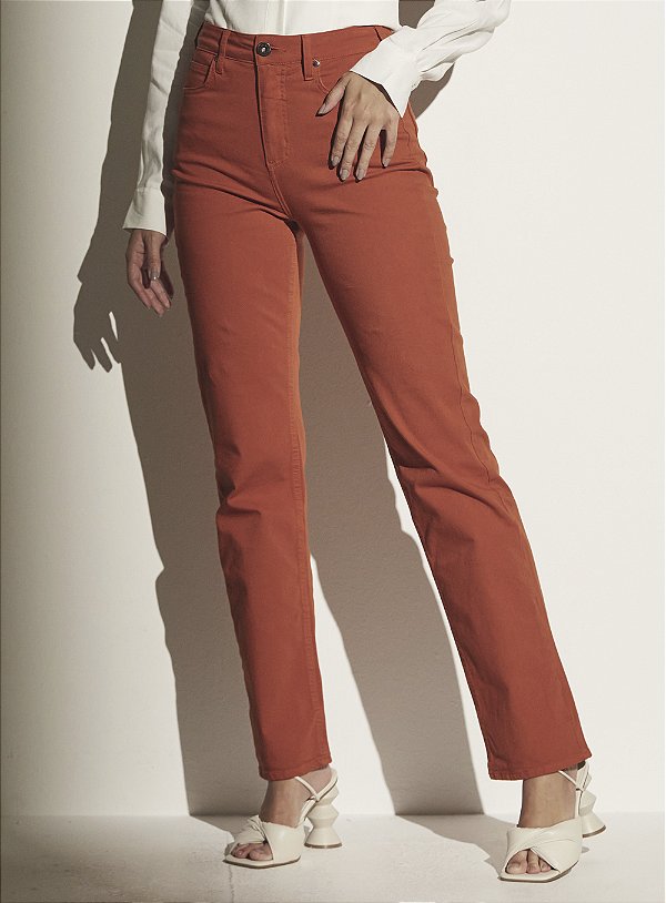 Calça Sarja Sommer Sommer Reta Cintura Alta 36