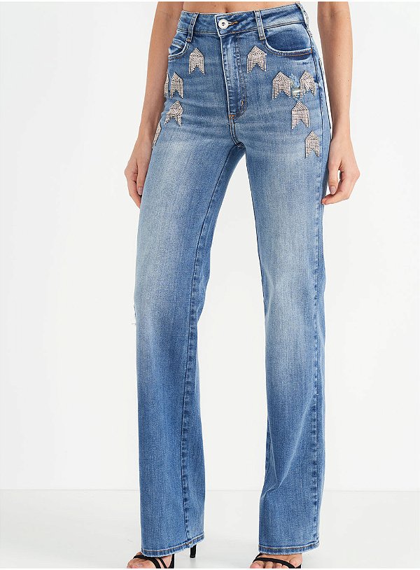 Calca Jeans Colcci Bruna Com Aplicação 36