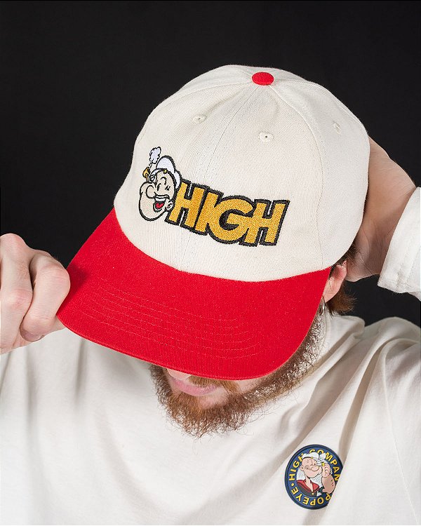 6 Panel High x Popeye Beige/Red