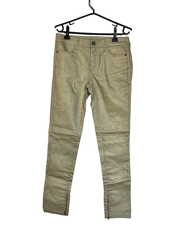 Calça Jeans Resina Metalizada TalieNk 38 - Duett