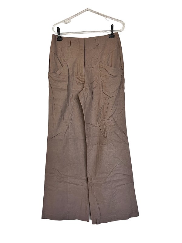 Calça Pantalona Linho Lilly Sarti 38 - Duett