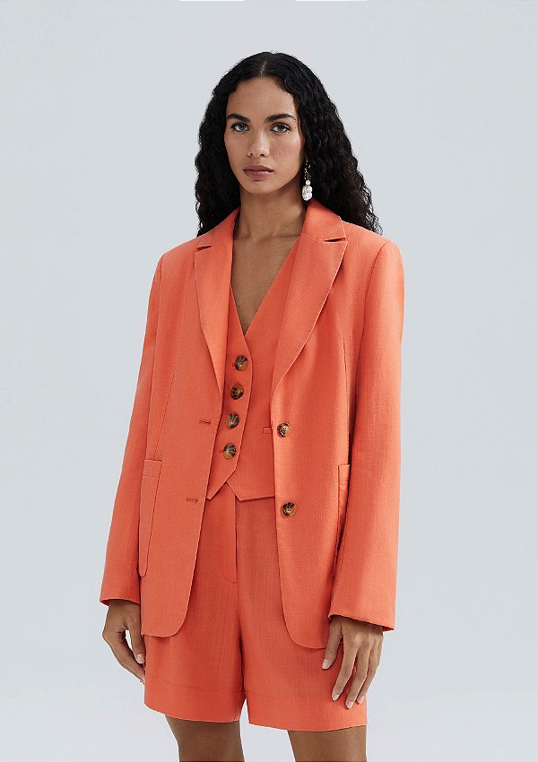 Blazer Hering Feminino Eco Laranja