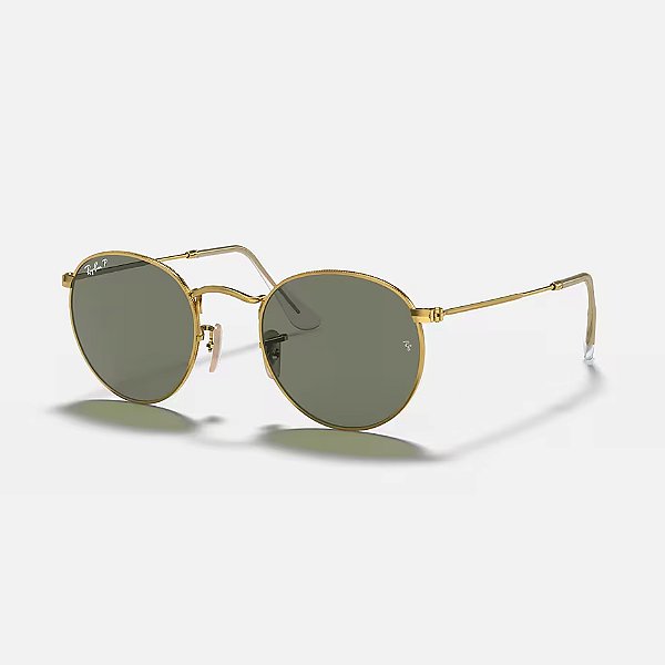 Óculos Ray-Ban ROUND METAL Dourado Lente Verde
