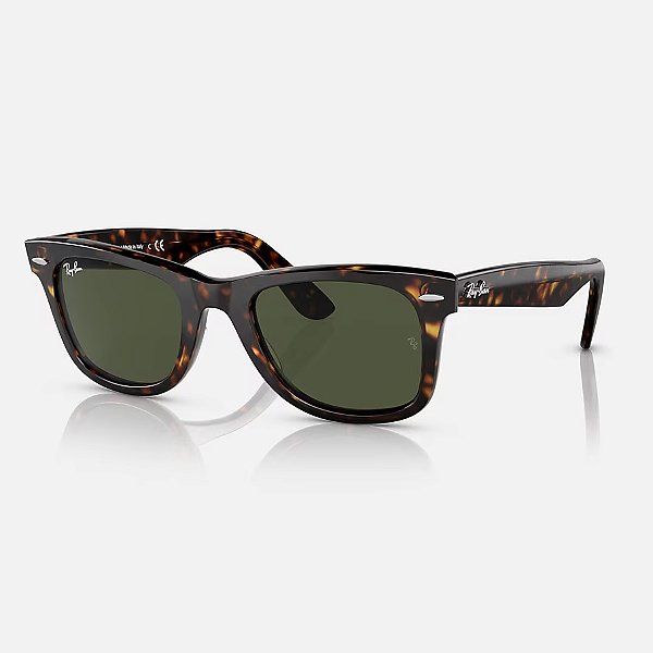 Óculos Ray-Ban WAYFARER Bio Based Havana Lente Verde