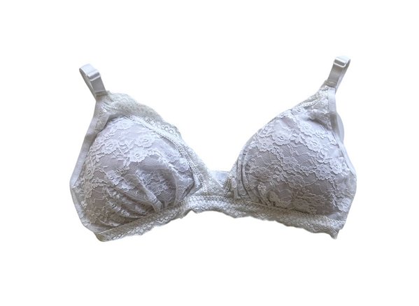 SUTIA TOP TRIANGULO EM RENDA - BRANCO  - BONJOUR