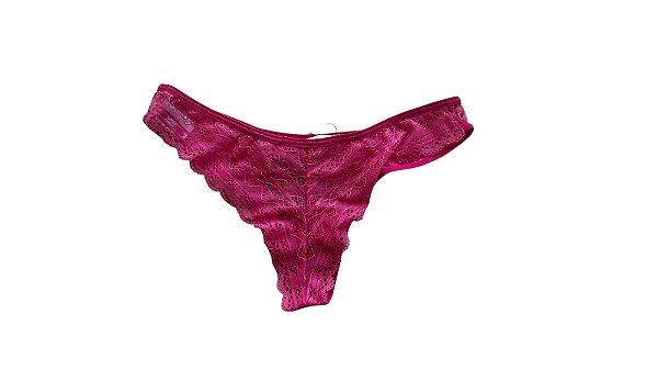CALCINHA FIO DENTAL EM RENDA - ROSA ALEGRIA  - BONJOUR