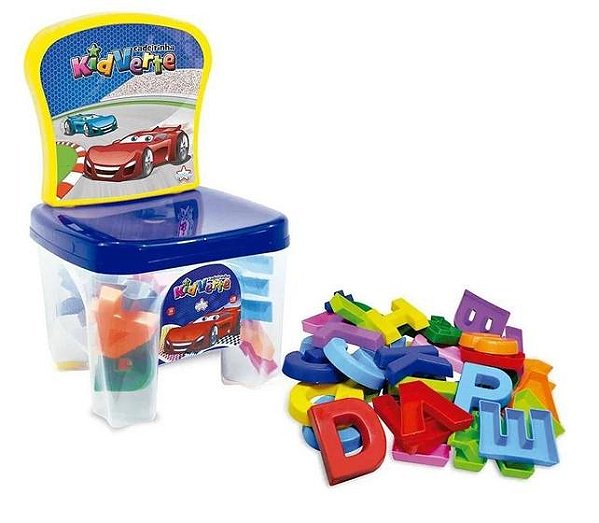 Cadeira Kidverte Carros - Letras E Números - 41 Peças