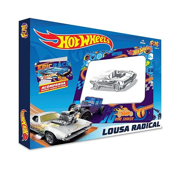 Quebra Cabeça e Lousa Radical Hot Wheels