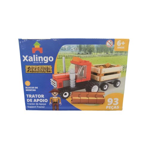 Blocos de Montar Fazenda Trator de Apoio 93 peças