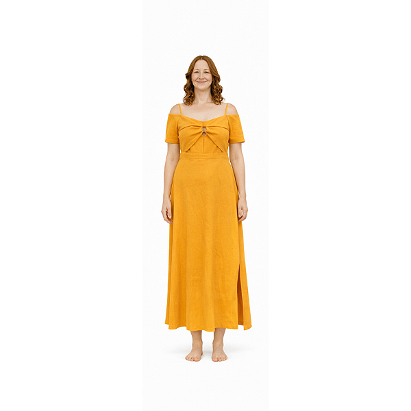 Vestido Mostarda Ocre Signature - Animale