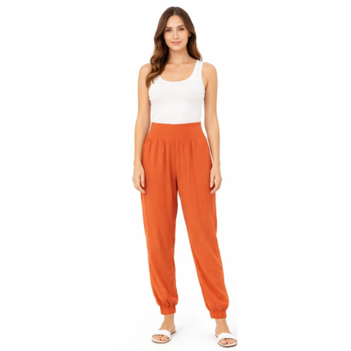 Calça Aladdin Laranja Sunset com Volume - Animale