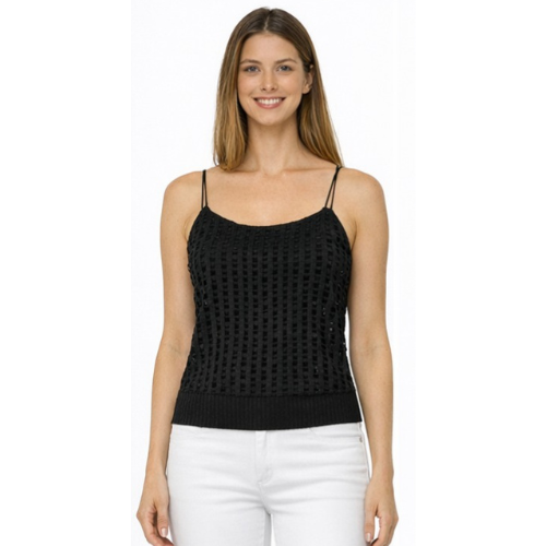 Blusa Preta com Vazados Noir Cutwork - Animale