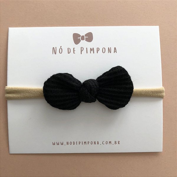 Faixa de Tecido Bebê Algodão-  Preto