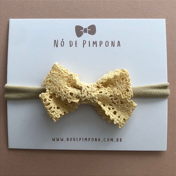 Faixa de Tecido Bebê Renda/ Algodão-  Amaralo