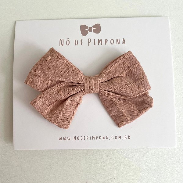 Laço de Tecido Algodão -  Nude