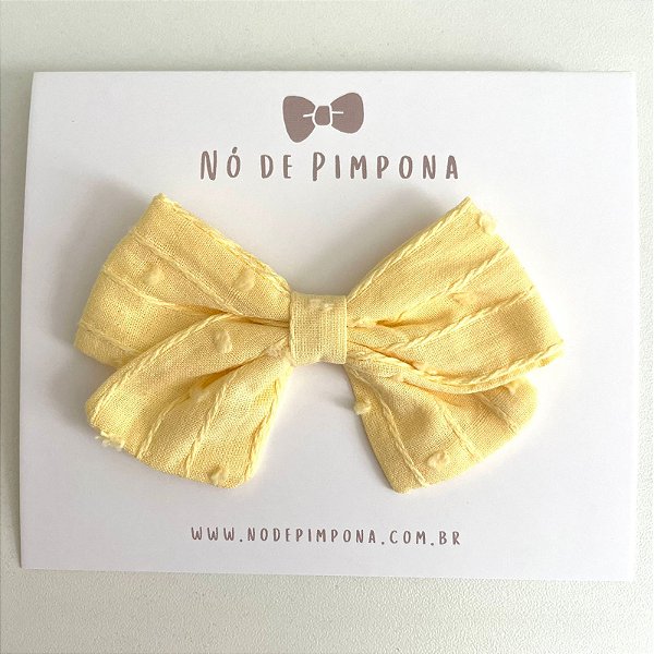 Laço de Tecido Algodão -  Amarelo