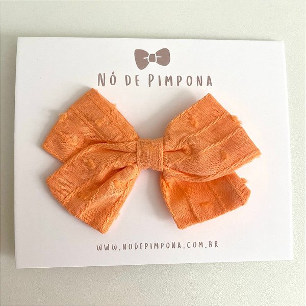 Laço de Tecido Algodão - Laranja