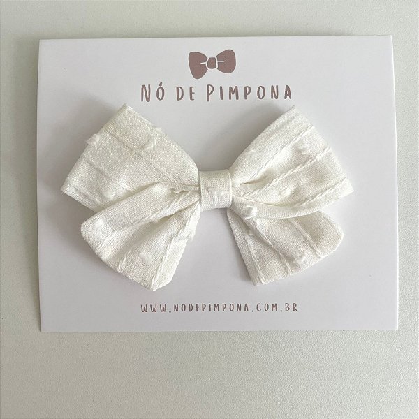 Laço de Tecido Algodão - Branco