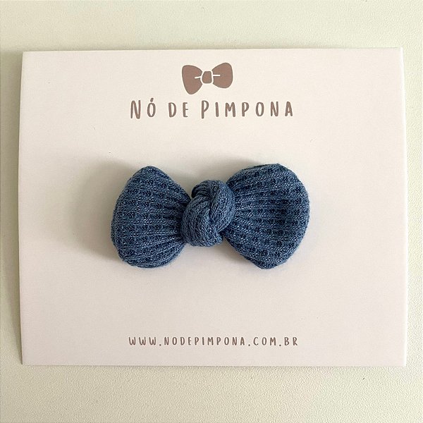 Laço de Tecido Algodão- Azul