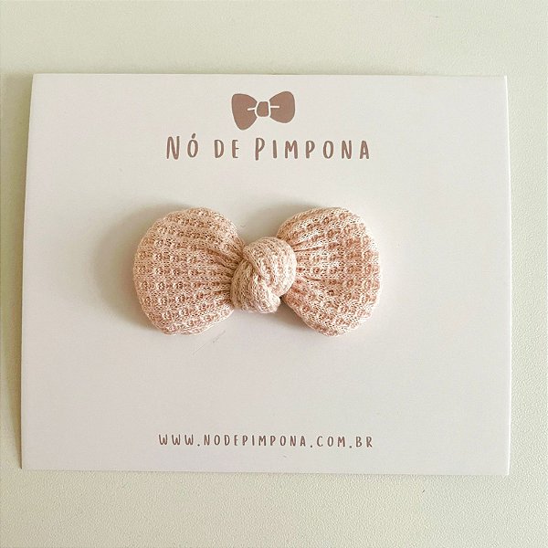 Laço de Tecido Algodão- Rosa Bebê