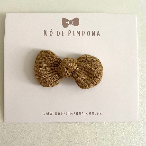 Laço de Tecido Algodão- Nude