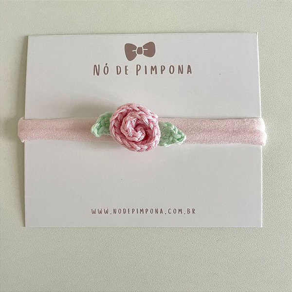 Faixa de Bebê Crochê - Flor