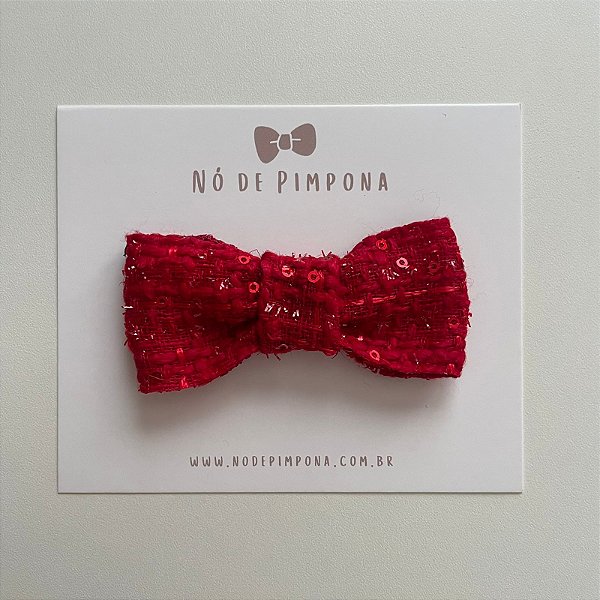 Laço de Paetê - Vermelho