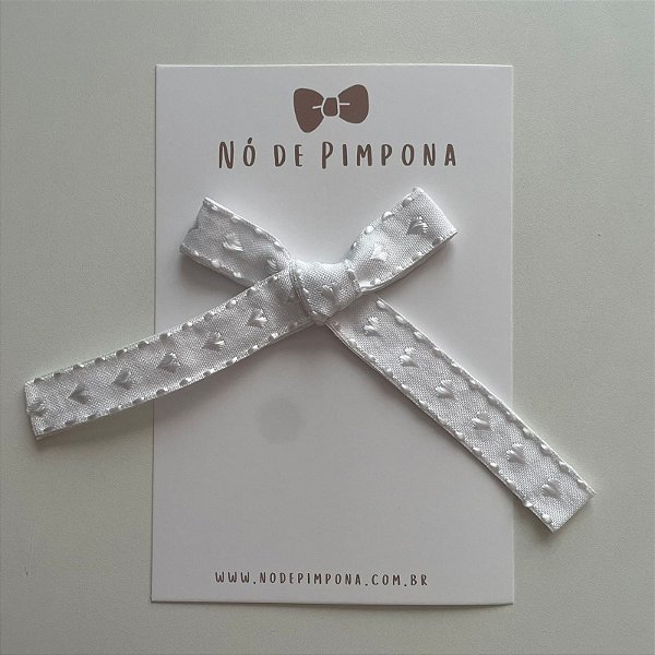 Laço Max de Corações - Branco