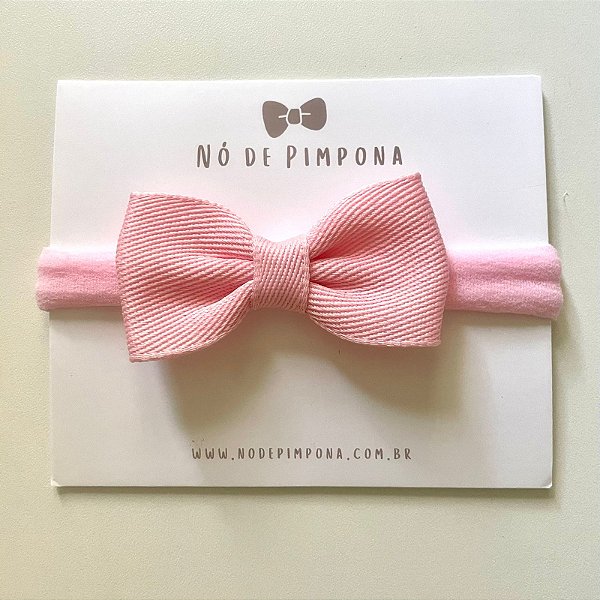 Faixa Para Bebê Jeans - Rosa Bebê