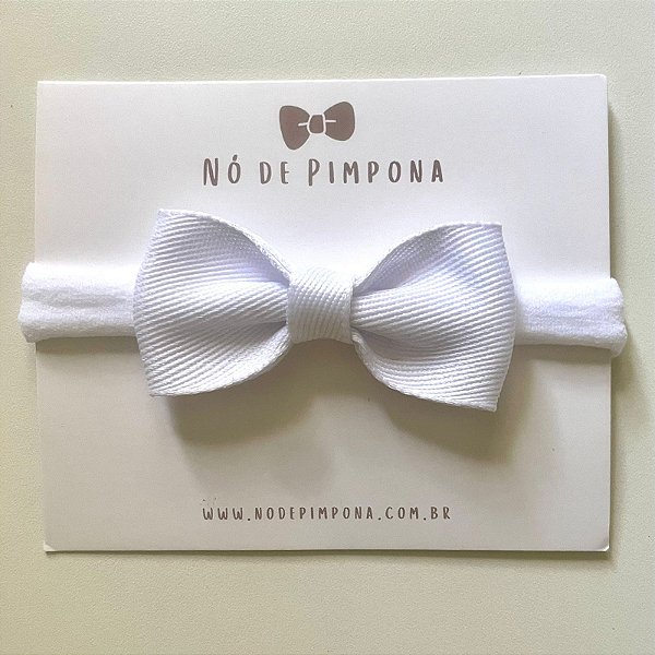 Faixa Para Bebê Jeans - Branco