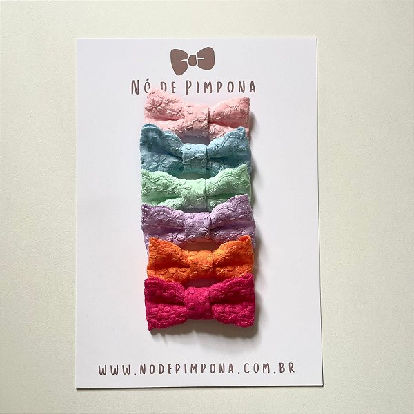 Kit Laços de Bebê - 6 cores - Coleção Bambolê