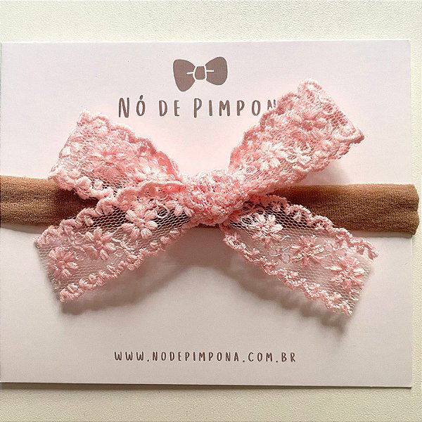 Faixa de Bebê Renda - Rosa