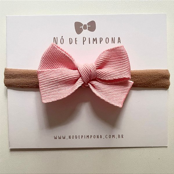 Faixa de Bebê Mini Jeans - Rosa
