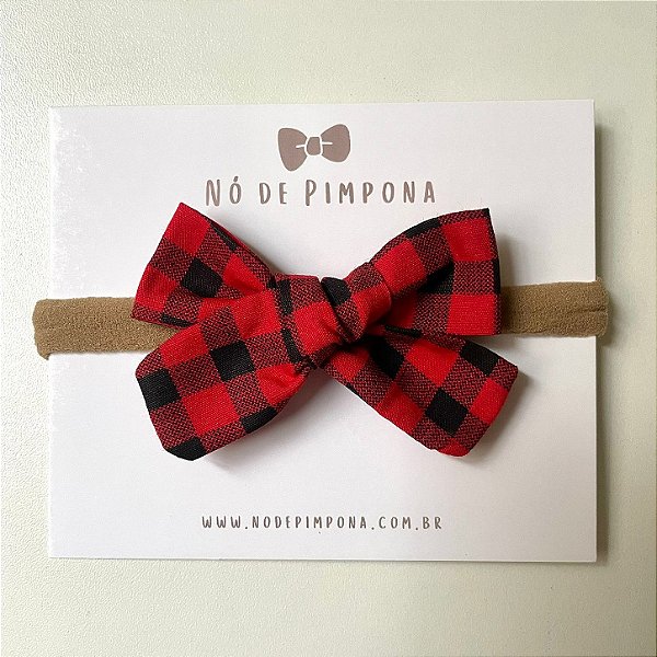 Faixa de Bebê Xadrez Vermelho e Preto - (Coleção Junina)