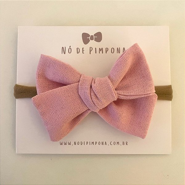 Faixa de Bebê Linho Rosa - (P ou M)