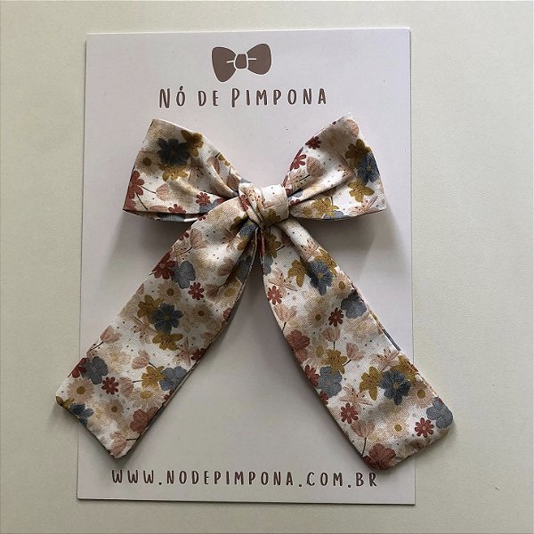 Laço Max Longo Flor 100% algodão - Amarelo