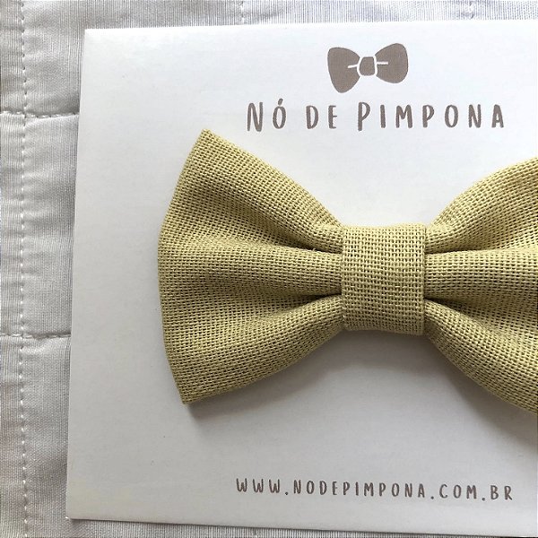 Laço de Linho G- Amarelo