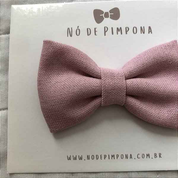 Laço de Linho G- Rosa